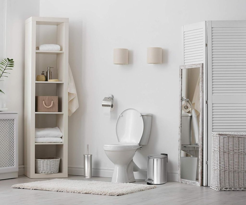 Badezimmer-Eimer 3 l Edelstahl Soft-Close-Mechanismus Produktbild 