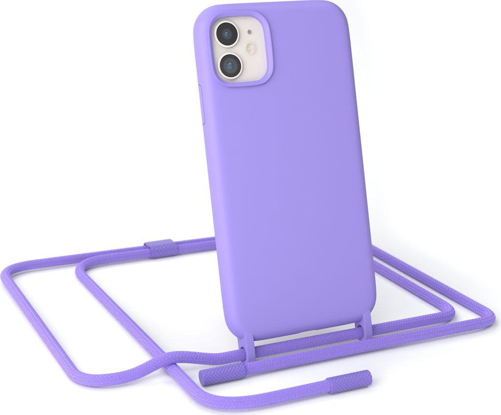 EAZY CASE Handykette Silikon Premium kompatibel mit Apple iPhone 11 Handyhülle mit Umhängeband, Handykordel mit Schutzhülle, Silikonhülle, Hül...