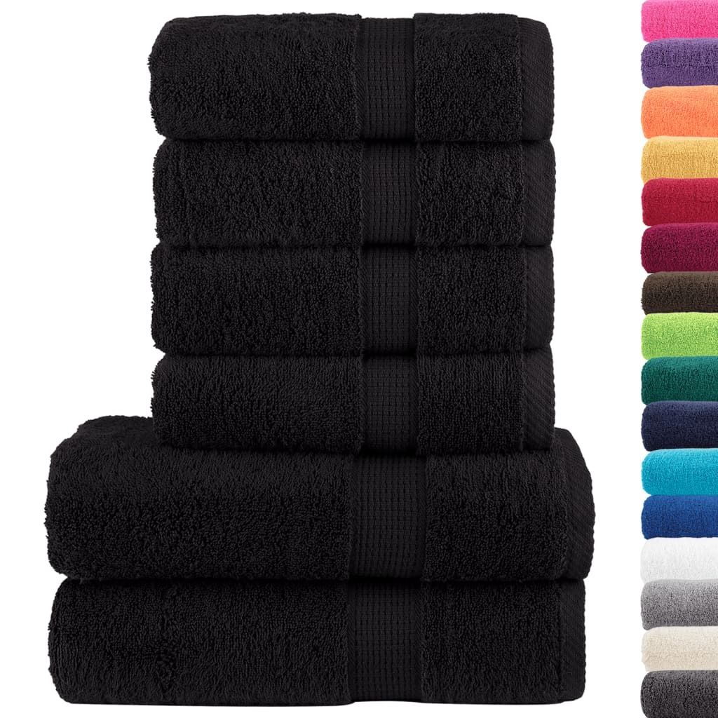 Set ASciugamani SOLUND 6 pz Neri 600 gsm Immagine del prodotto 