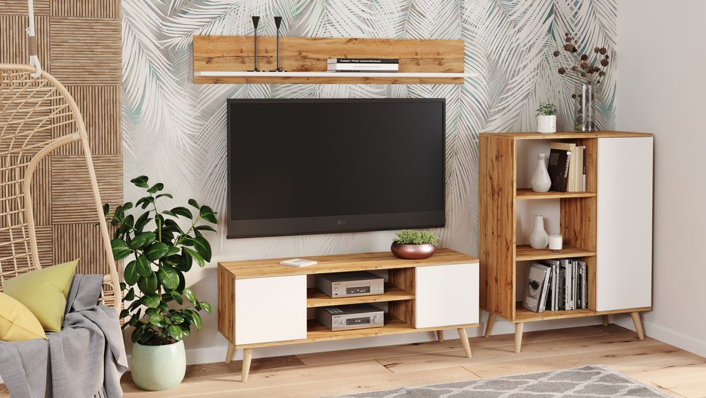 TV-Lowboard Focus, Stehendes Fernsehregal für das Wohnzimmer