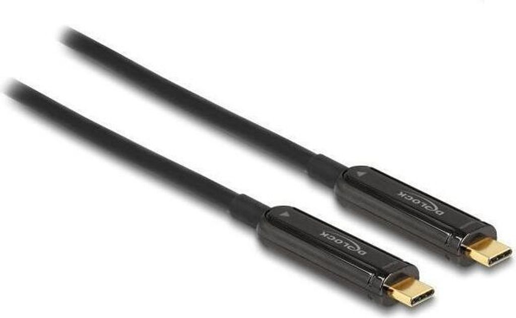 Delock - USB-Kabel - 24 pin USB-C (M) zu 24 pin USB-C (M) - DisplayPort 1,2 - 5,0m - Active Optical Cable (AOC), untersttzt 4K 60 Hz (3840 x 2160) ...
