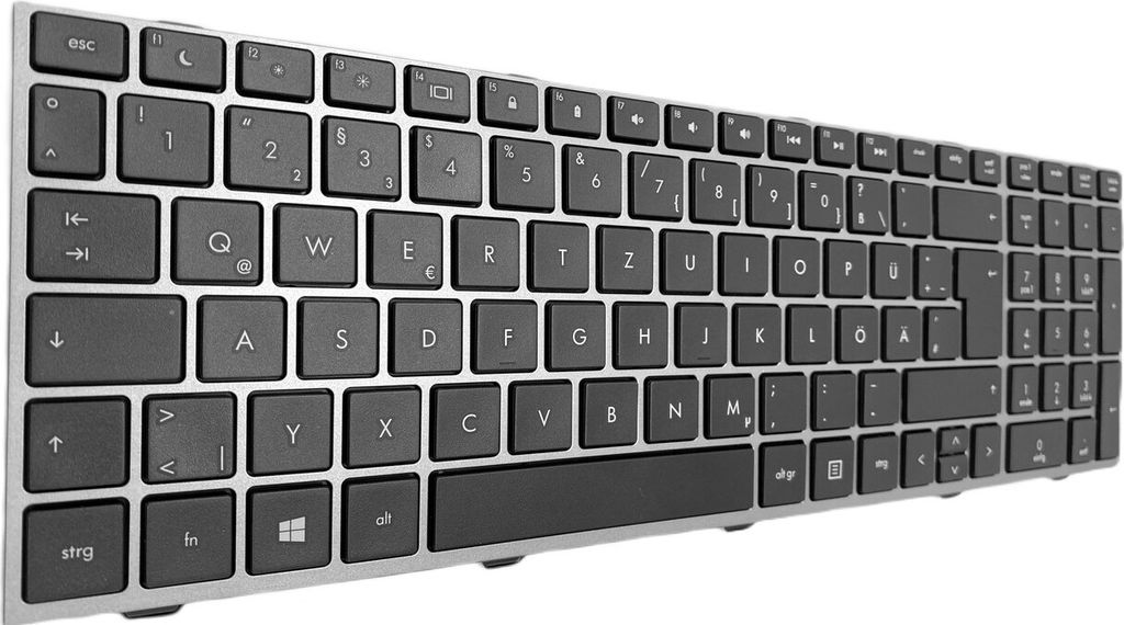 DEUTSCHE - Schwarz Tastatur Keyboard mit grau Rahmen kompatibel für HP ProBook 4540s