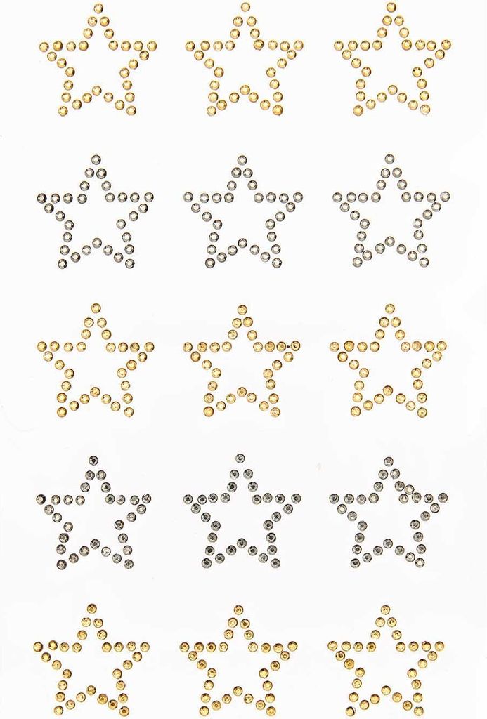 Rico Design Strass-Sticker Stern oder Sternschnuppen Sterne