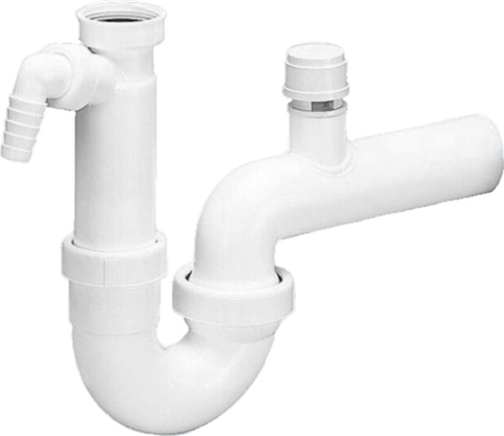 Dallmer Röhren-Siphon 100/1 SLR, mit Rohrbelüfter, 1 1/2" x Produktbild 