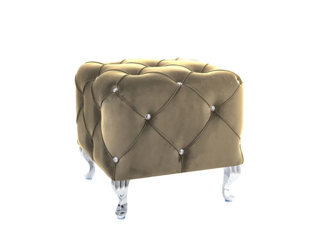 Pouf repose-pieds beige BERTIN – Siège d'appoint chic pour salon