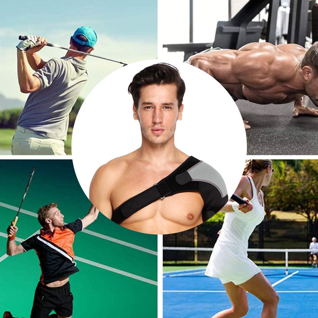 Pluvyze Schulterbandage Verstellbar - Sportbandage Für Linke & Rechte Schulter