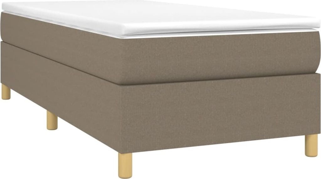 vidaXL Boxspringbettgestell Taupe 90x200 cm Stoff