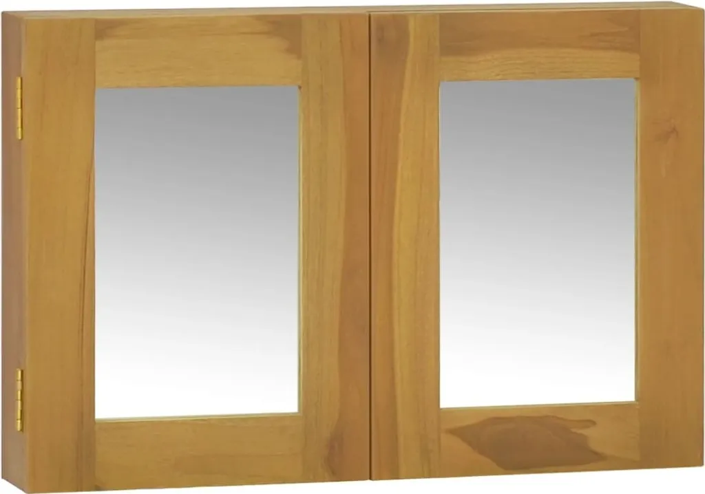 Meuble de rangement mural en bois de teck pour salle de bain 60x10x40cm