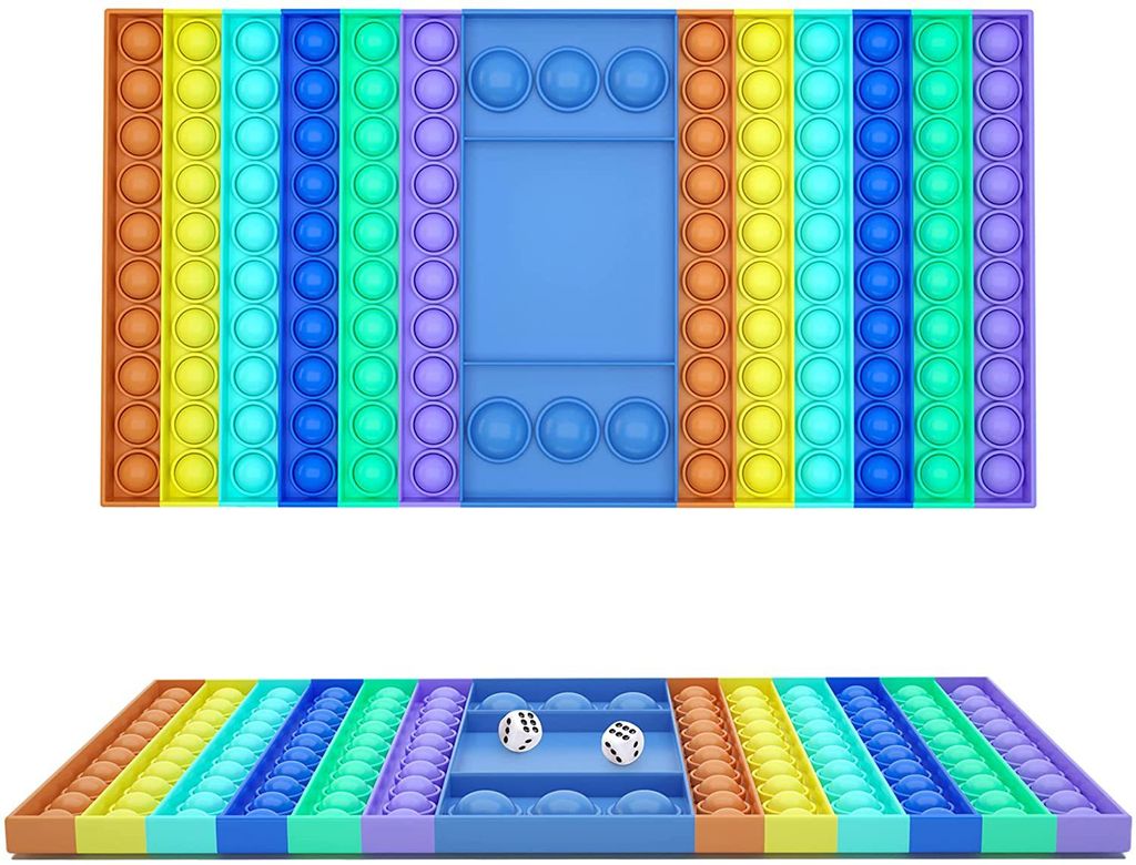 Rainbow Zappelspielzeug Bubble Sensory Silikon ADHS Stressabbau Spiele Kinder DE 