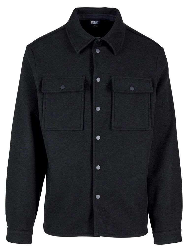 Urban Classics - Hemdjacke für Herren TN495 (XXL) (Schwarz)
