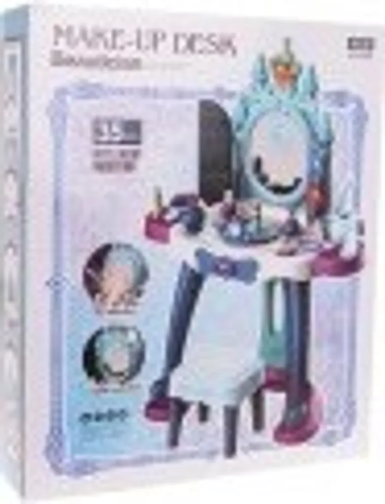 Coiffeuse interactive avec miroir et tabouret pour enfant rose et blanc - 6