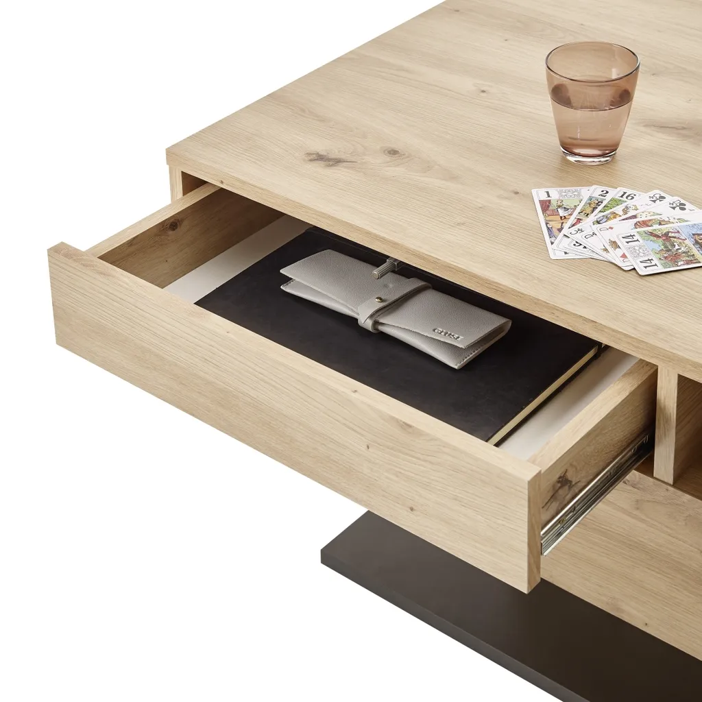 Table basse robuste Activo 2 chêne Artisan 100x60 - Stable et durable - 4
