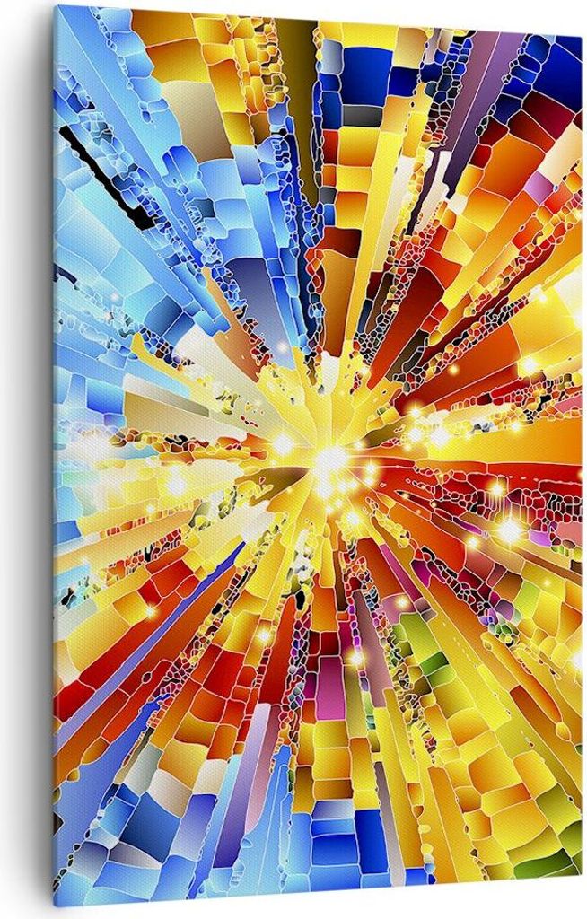 Bild auf Leinwand - Leinwandbild - Einteilig - Abstraktion modern - 80x120cm - Wand Bild - Wanddeko - Wandbilder - Leinwanddruck - Wanddekoration -...