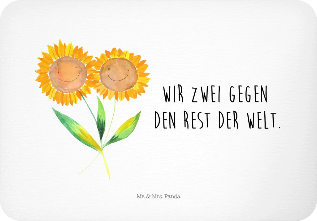 Mr. & Mrs. Panda magnet Blume Sonnenblume - Weiß - Geschenk, Freundin, whiteboardmagnet, Sonnenblumen, Best Friends, Garten, Kühlschrankmagnet, h...