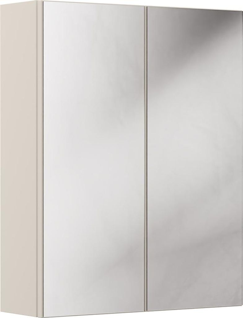 Badezimmer Spiegelschrank mit 60 cm Breite in Kaschmir, 2-türig - BIBIONE-56