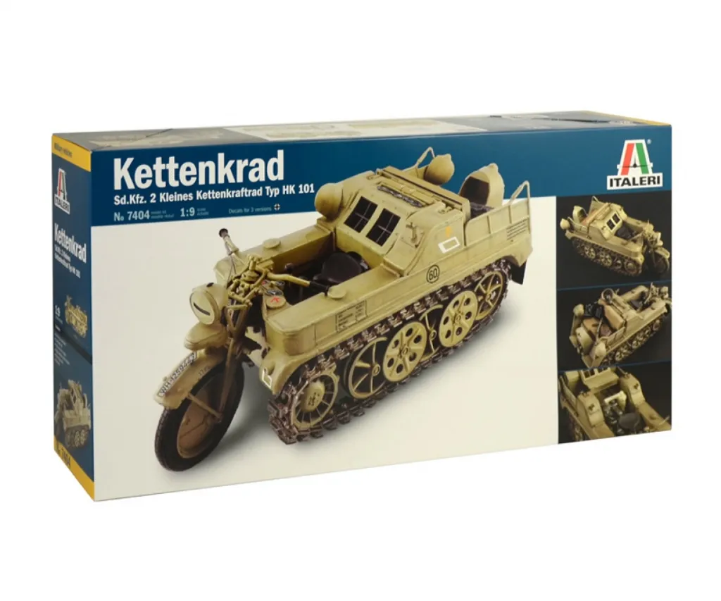 Maquette à Monter Kettenkrad NSU HK 101 Italeri 1:9 pour Diorama