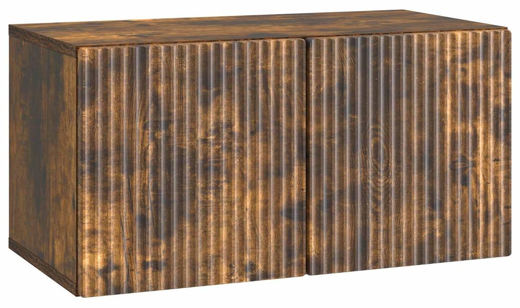 Wandmontierter TV-Schrank Geräucherte Eiche 59,5 x 31 x 30 cm