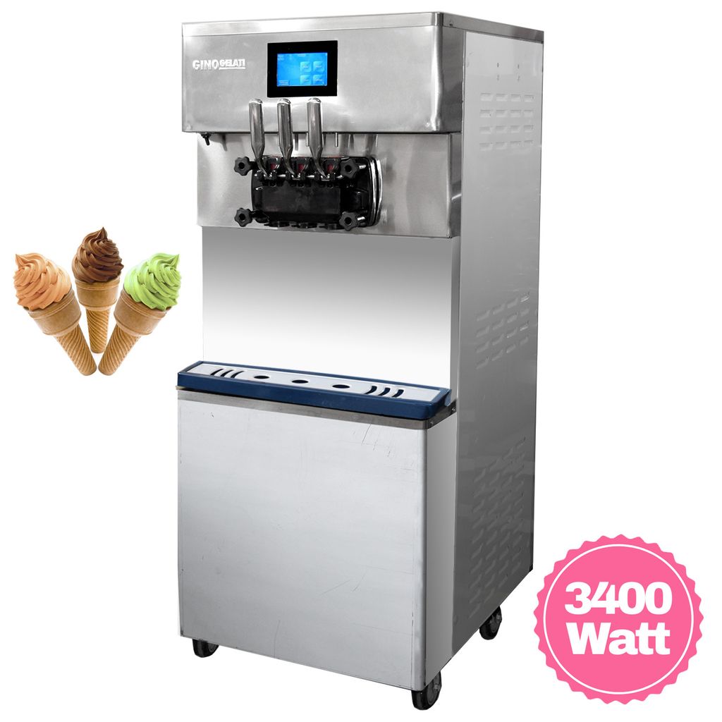 Gino Gelati Softeismaschine Gastro 35L 3400W TECUMSEH Edelstahl