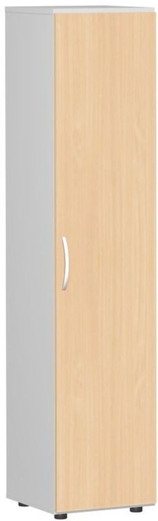 Geramöbel Flügeltürenschrank mit Standfüßen, Griff links oder rechts, inkl. Türdämpfer, nicht abschließbar, 400x420x1808, braun/grau, S-345...