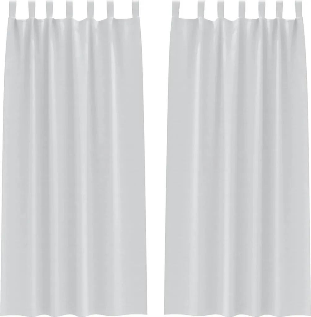 vidaXL Set 2 Tende Oscuranti con Anelli Metallo - Grigio Chiaro 140x245