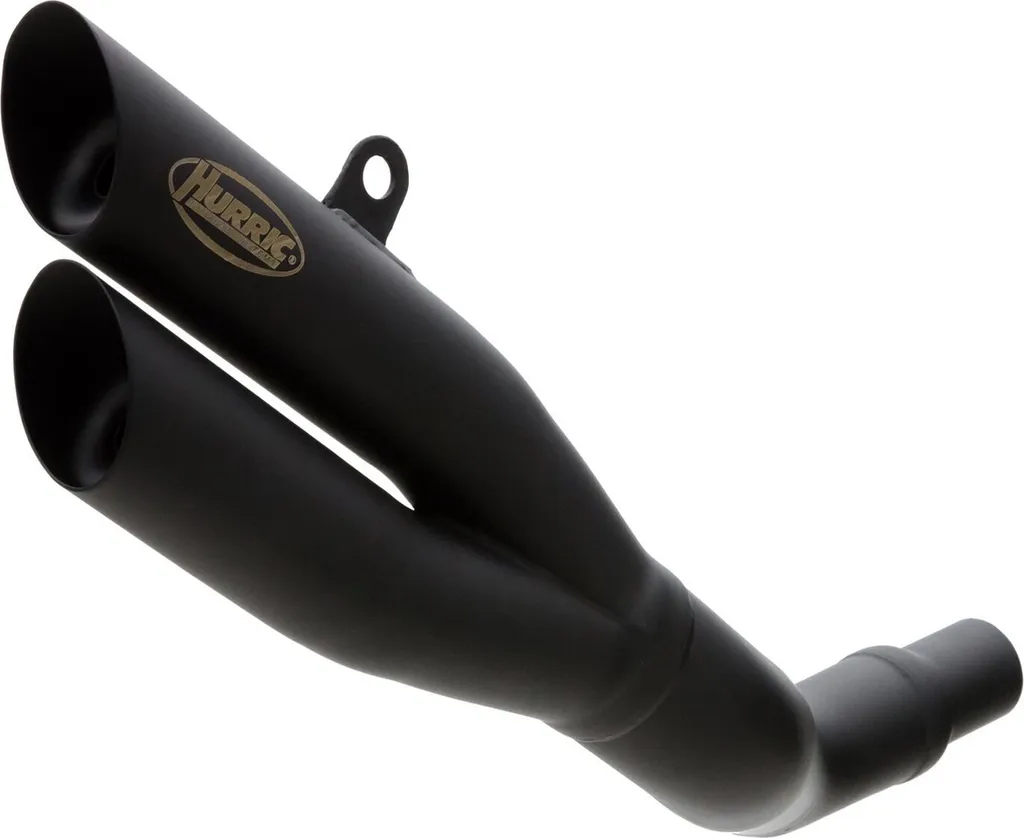 Silencieux arrière Hurric Pro 2 en acier inoxydable noir mat pour moto