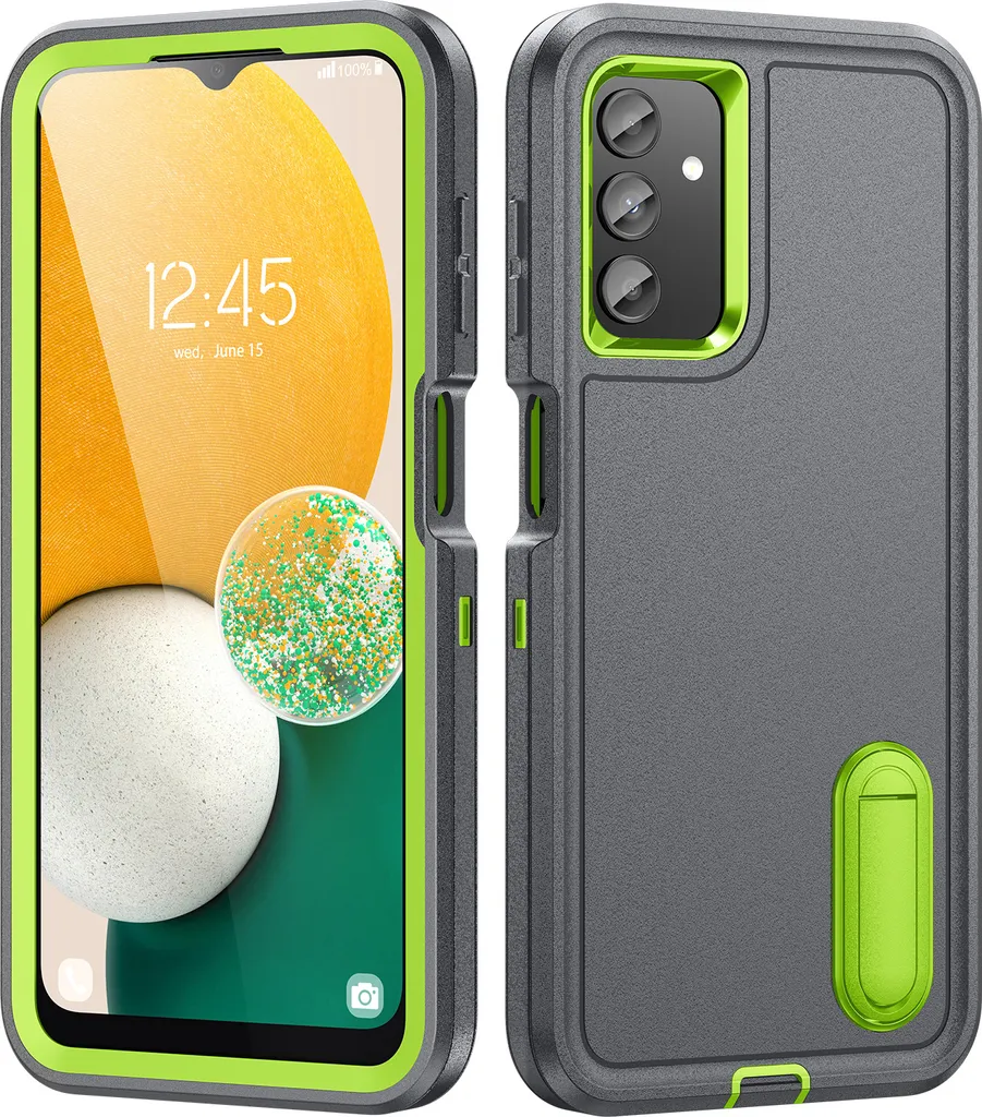 Custodia Samsung A13 4G/5G A04S: Cover Ibrida Antiurto Grigio con Supporto