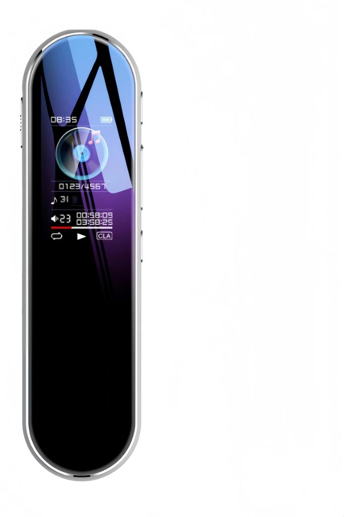 Diktiergerät - Digitaler Sprachrekorder - 16 Std. Aufnahme - Passwortschutz - MP3-Aufnahme - ALAC-Wiedergabe - MP3-Player - 2,44 cm Farbdisplay