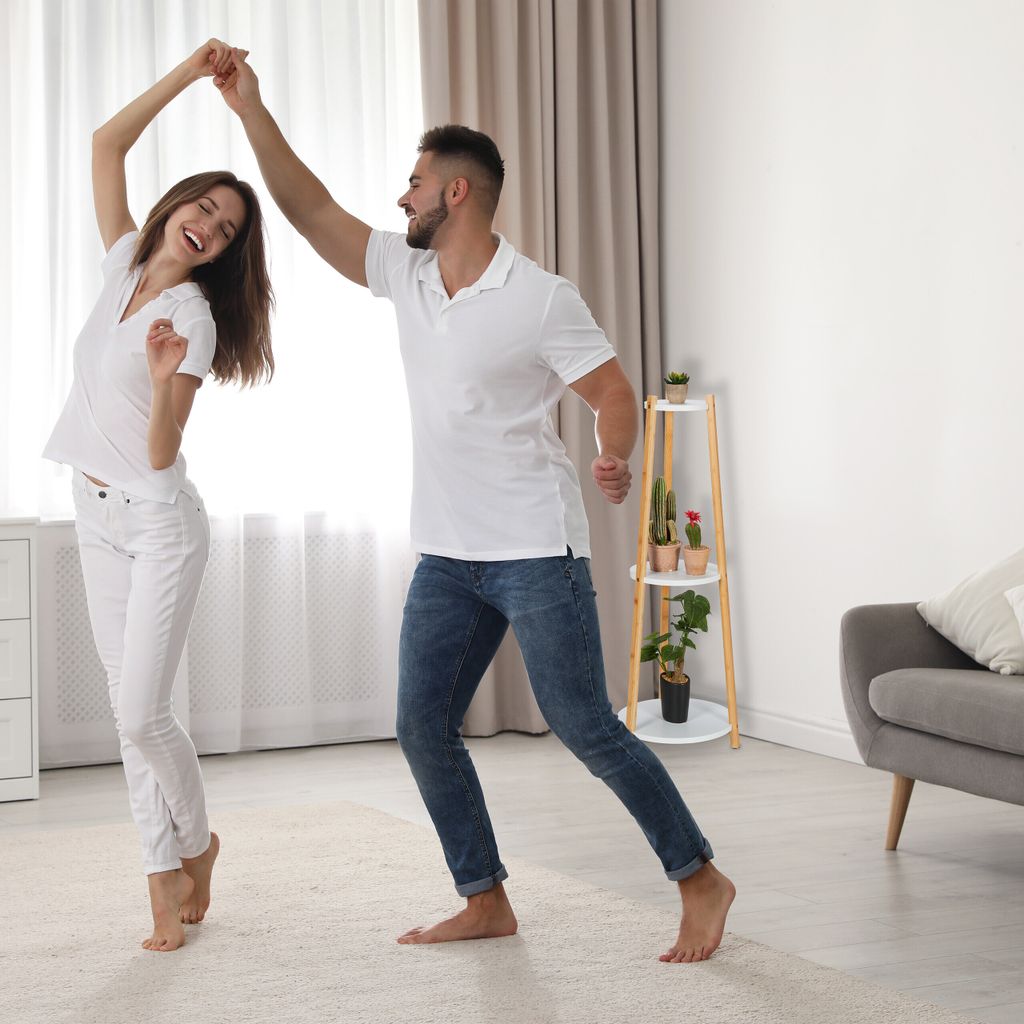 relaxdays Pflanzenständer mit 3 Ablagen Produktbild 3