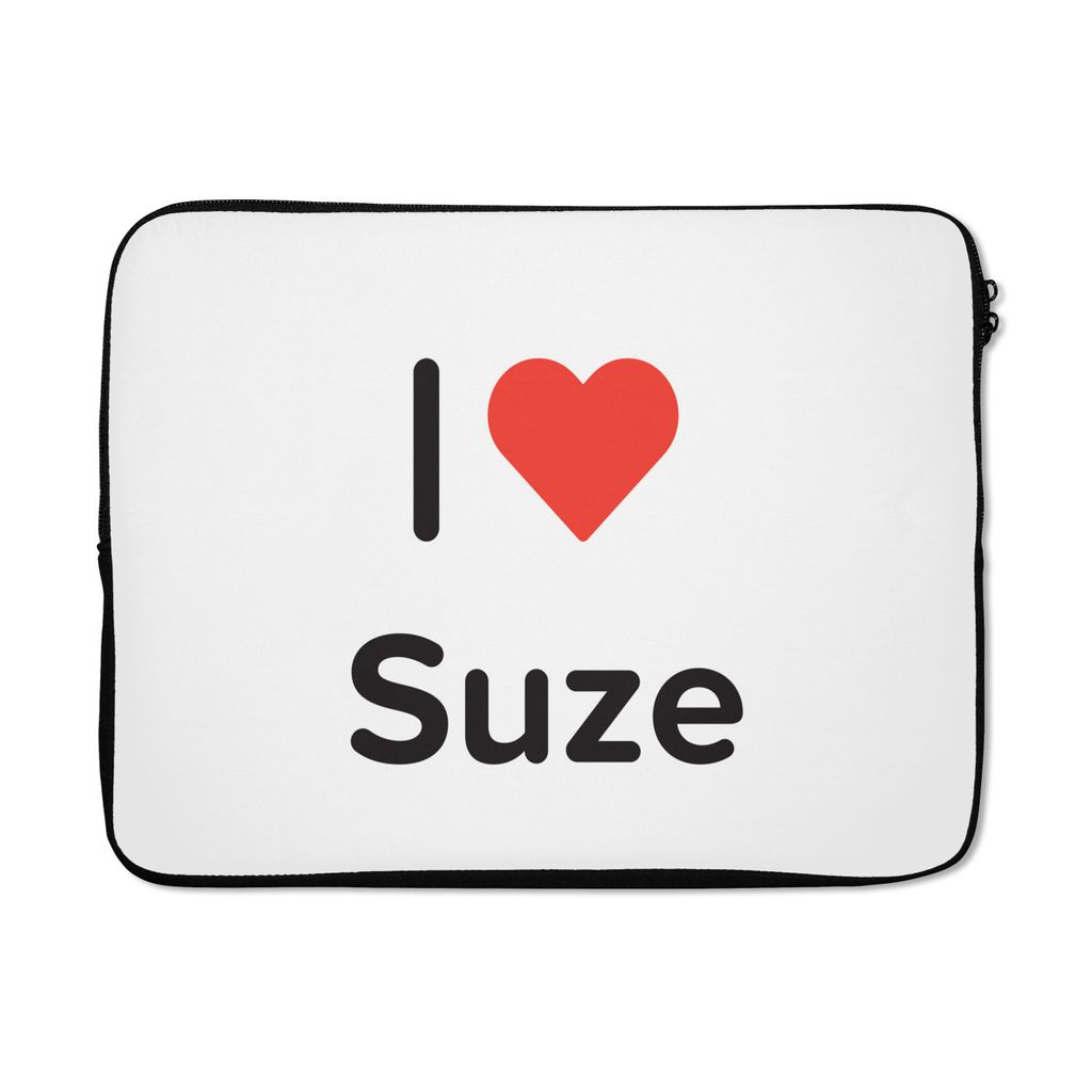 MuchoWow Laptop Hülle 17 Zoll Laptoptasche Ich liebe - Suze - Girl - Zipper - Schutzabdeckung