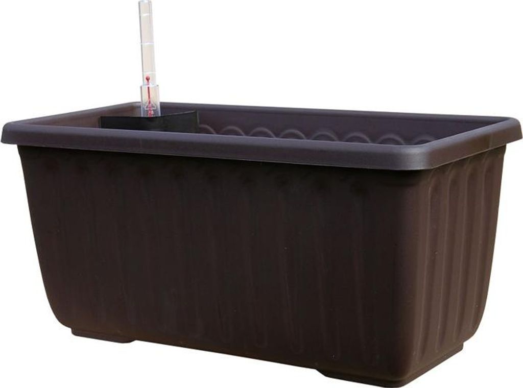 Plastia | Pflanzkübel Siesta Lux 7L - Braun - Produktbild 
