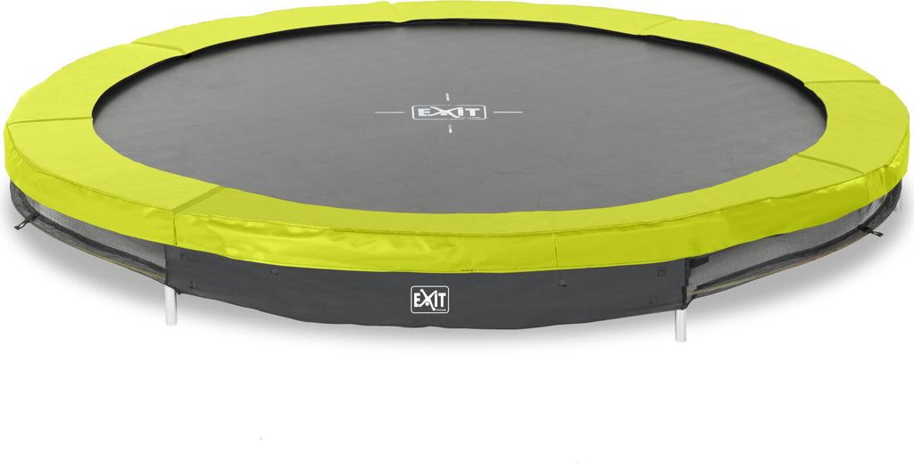 EXIT Silhouette Sporttrampolin ø305cm, Bodentrampolin, Rund, für Kinder, Grün
