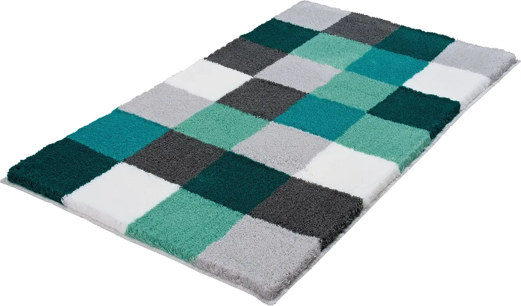 Kleine Wolke CARO Tapis de bain pétrole 60x105 cm - Confort Premium