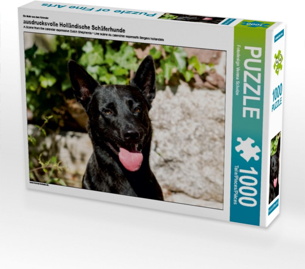 Calvendo Ein Motiv aus dem Kalender ausdrucksvolle Holländische Schäferhunde 1000 Teile Puzzle quer 640x480mm, Verena Scholze Fotodesign; 7371638
