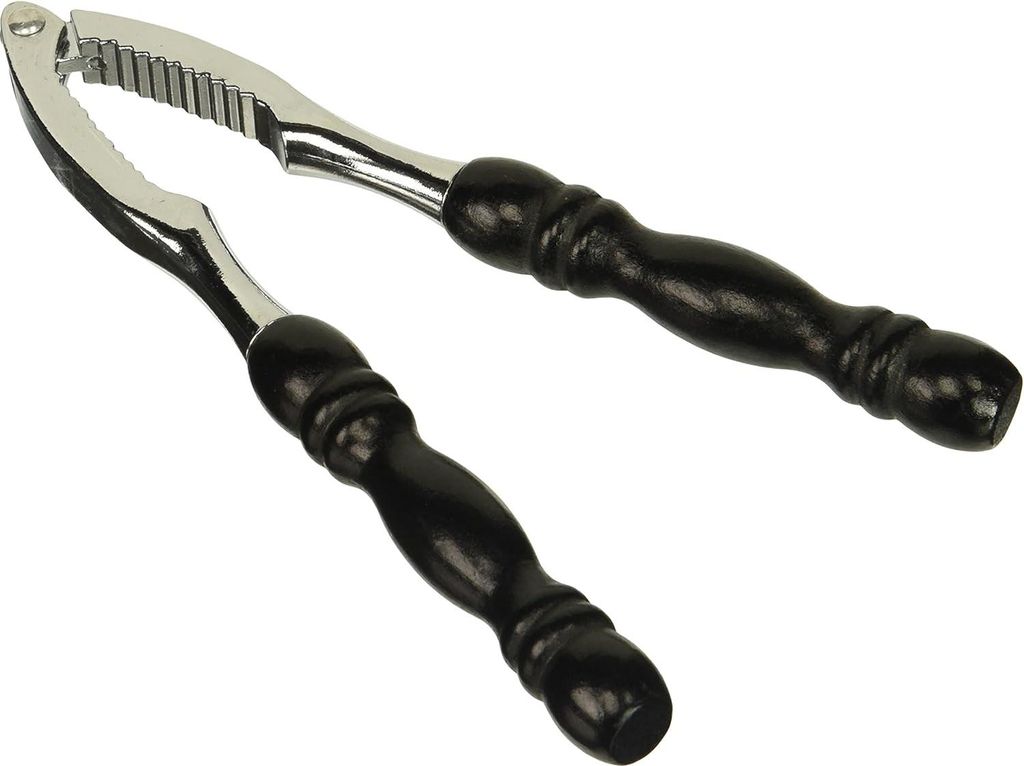 Nussknacker 17 cm in Schwarz/Silber, Holz
