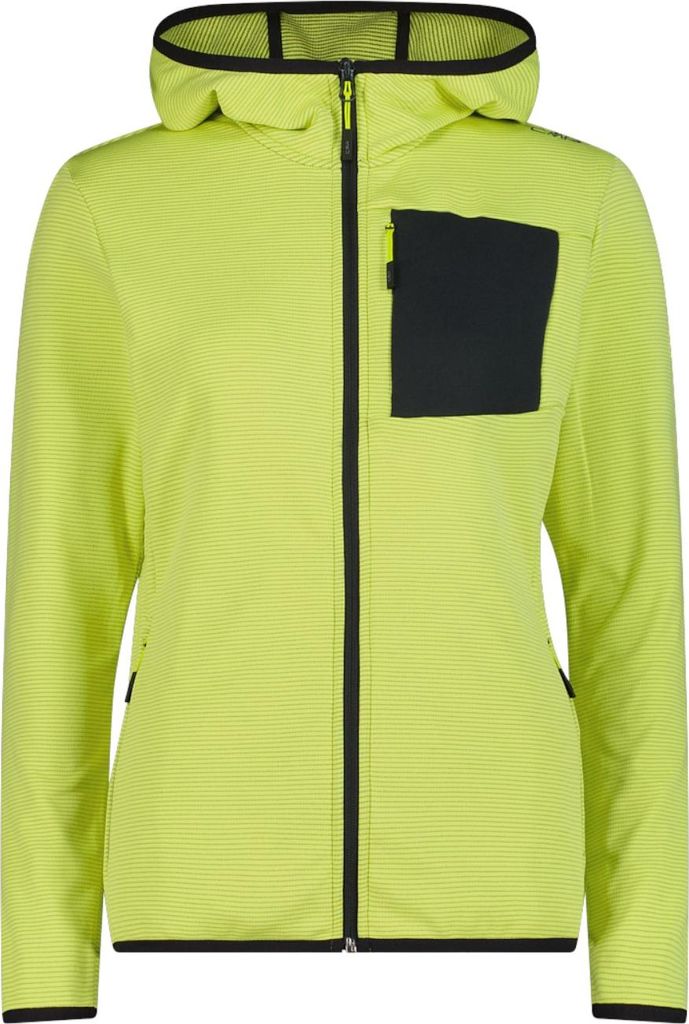 CMP giacca in pile Grid Tech da donna con cappuccio verde Immagine del prodotto 