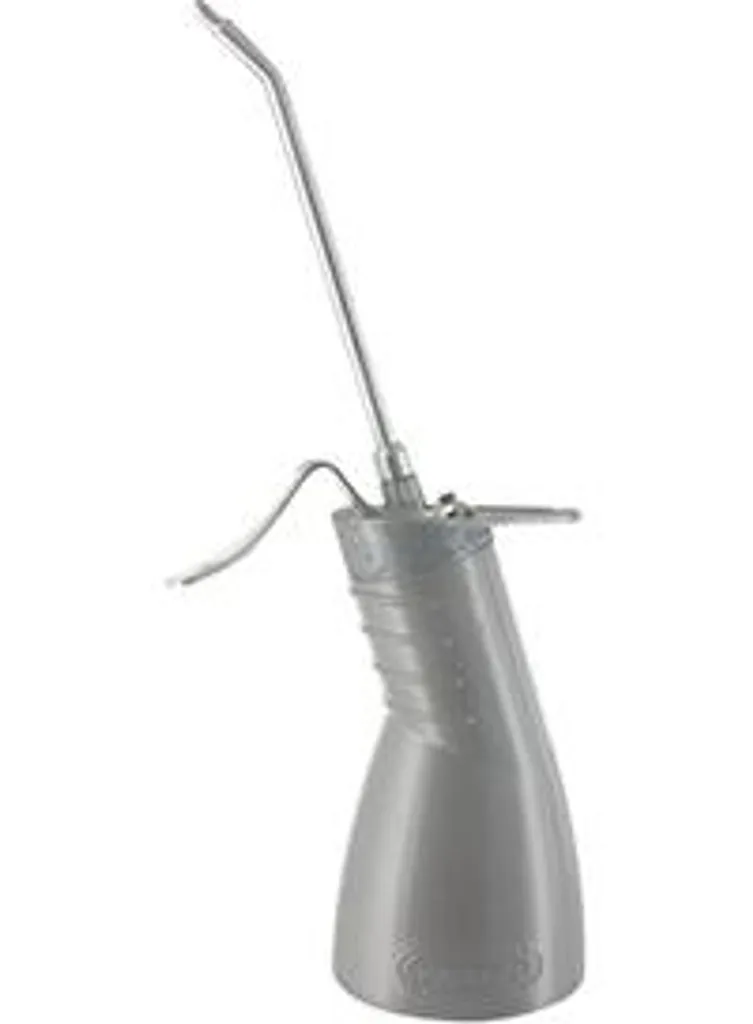 Burette de graissage 200 ml avec soupape à bille et bec fixe en zinc