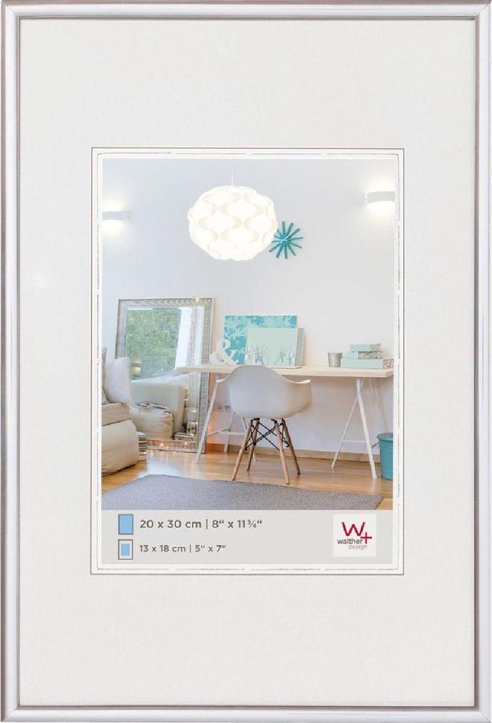 walther design New Lifestyle Kunststoff Bilderrahmen 59,4X84 SILBER KV684S