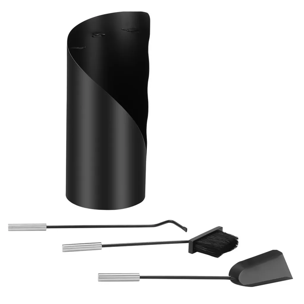 Jopassy set camino set stufa set camino set nero 4 pezzi