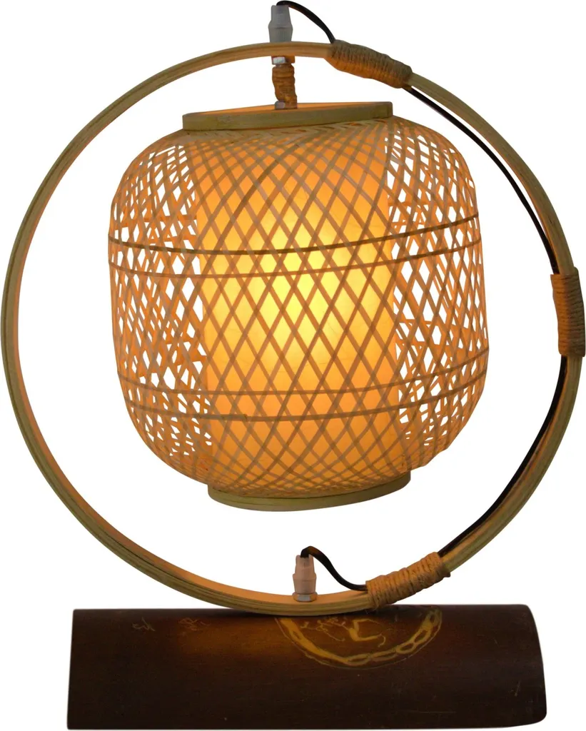 Lampe Bambou Webbing Nara D45xH45cm Fine Asianliving - Fait Main