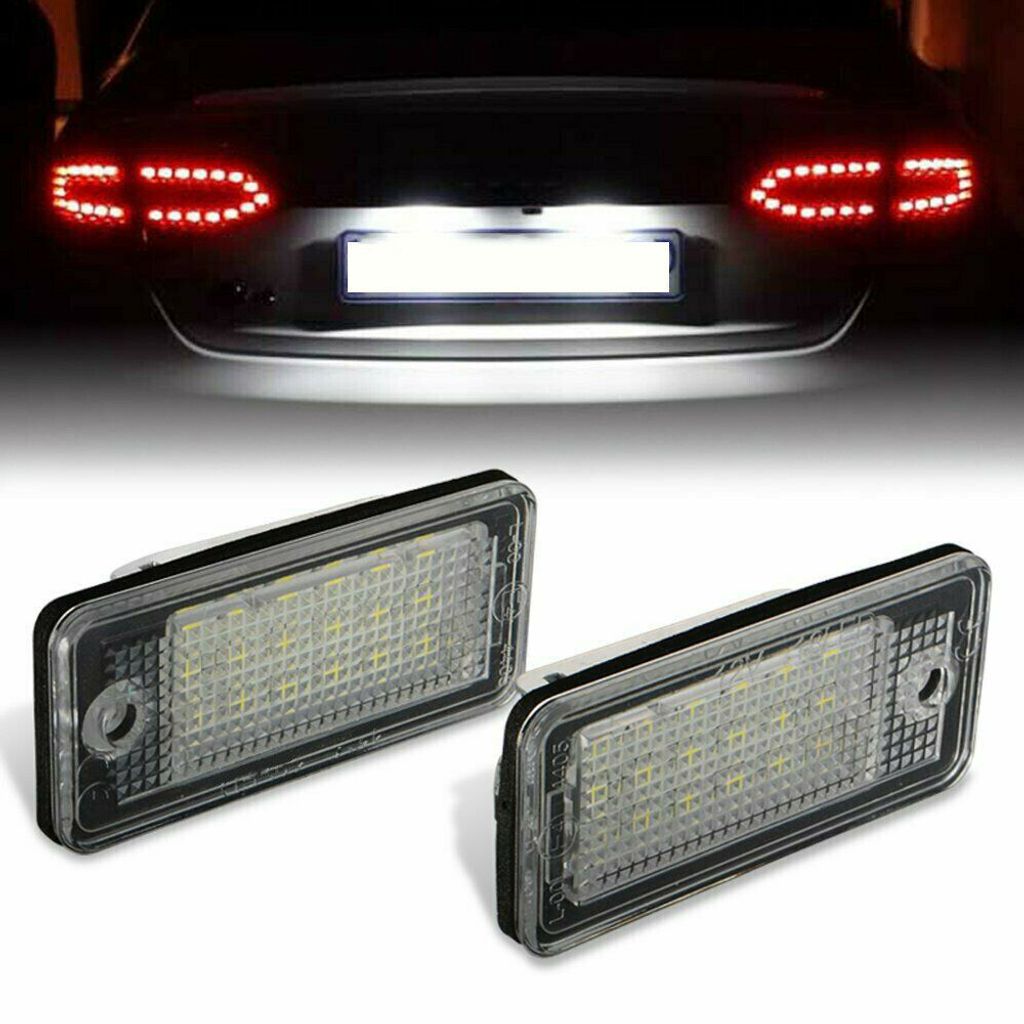 2 ×für Audi A4 A6 Q7 LED Kennzeichen Beleuchtung Leuchte Kennzeichenbeleuchtung