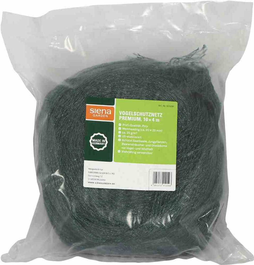 SIENA GARDEN Vogelschutznetz 10 x 4 m,Profi