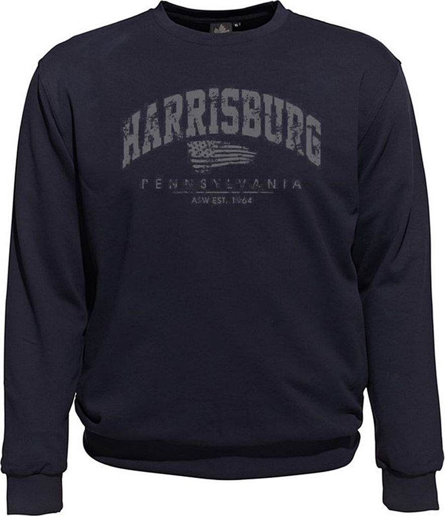 Übergrößen Sweatshirt AHORN SPORTSWEAR Harrisburg Grau Navy Produktbild 