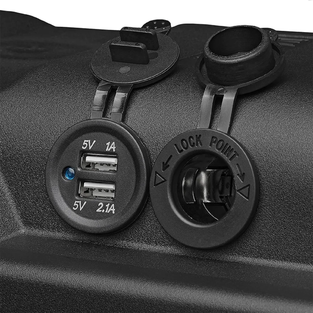 Boîte Batterie avec Voltmètre Intégré et Double Port USB de Charge