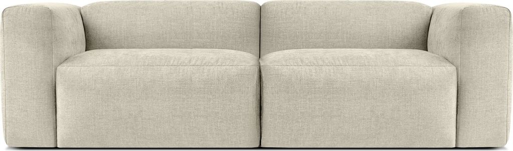 KONSIMO 2,5-Sitzer-Sofa mit extrem weicher und bequemer Sitzfläche "BUFFO", ecru, Gewebestoff, Boho ,250x73x96 cm