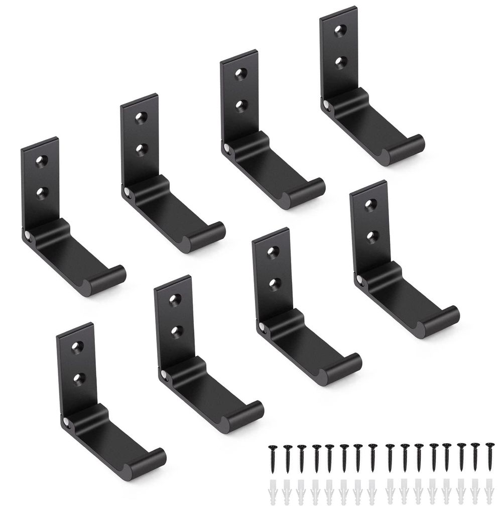 Klappbare Wandhaken, klappbare Garderobenhaken 90°, 8 Stück, Klapphaken, Wandhaken aus Aluminiumlegierung, Taschenhaken für Küche, Bad, Wand, f...