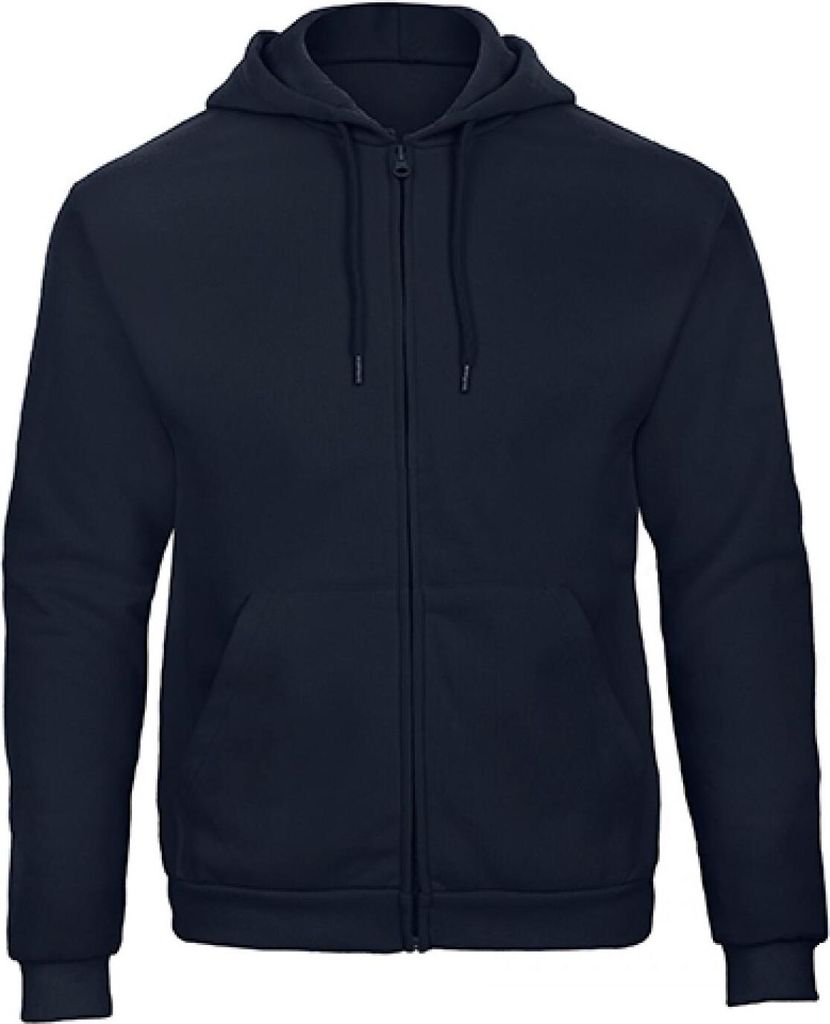 B&C WUI25 | Herren Sweat-Jacket / Flauschiges Innenfutter - Farbe: Navy - Größe: M