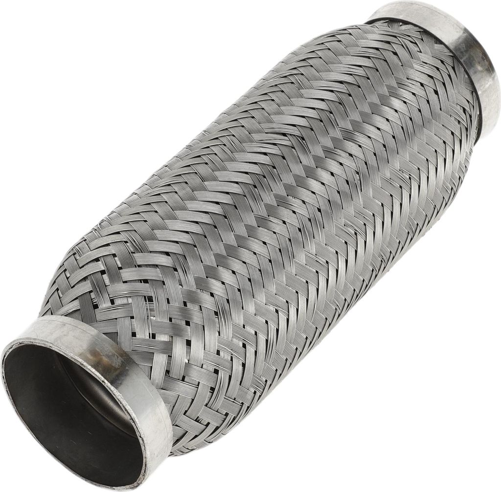 Auto Auspuff Flexrohr 2,20 Zoll OD Flexibles Geflochtenes Auspuffrohr | Universelles Flexibles Rohr Silberfarben 1 Stk