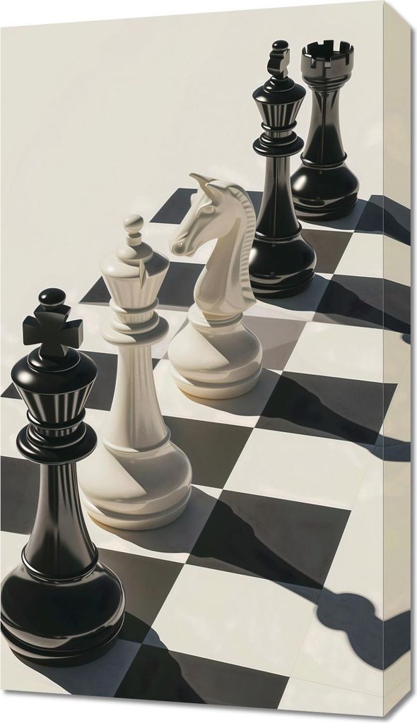 Bild 40x70cm Schach und Matt