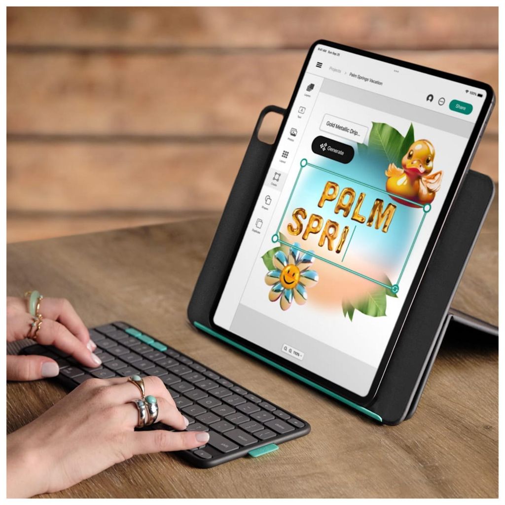 Logitech FLIP FOLIO - GRAPHITE - DEU Produktbild 