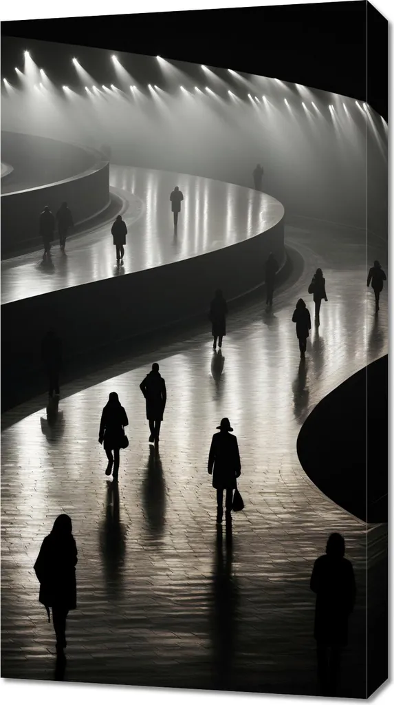 Image Rayons dans l'ombre 50x90 cm : habillez vos murs vides avec style